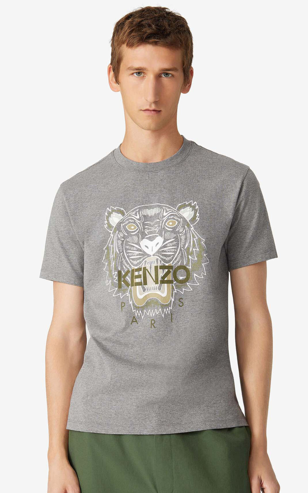 Kenzo Tiger T-shirts Herre - Grå DK-032573